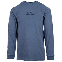 Utah State small simple print indigo blue unisex long sleeve t-shirt